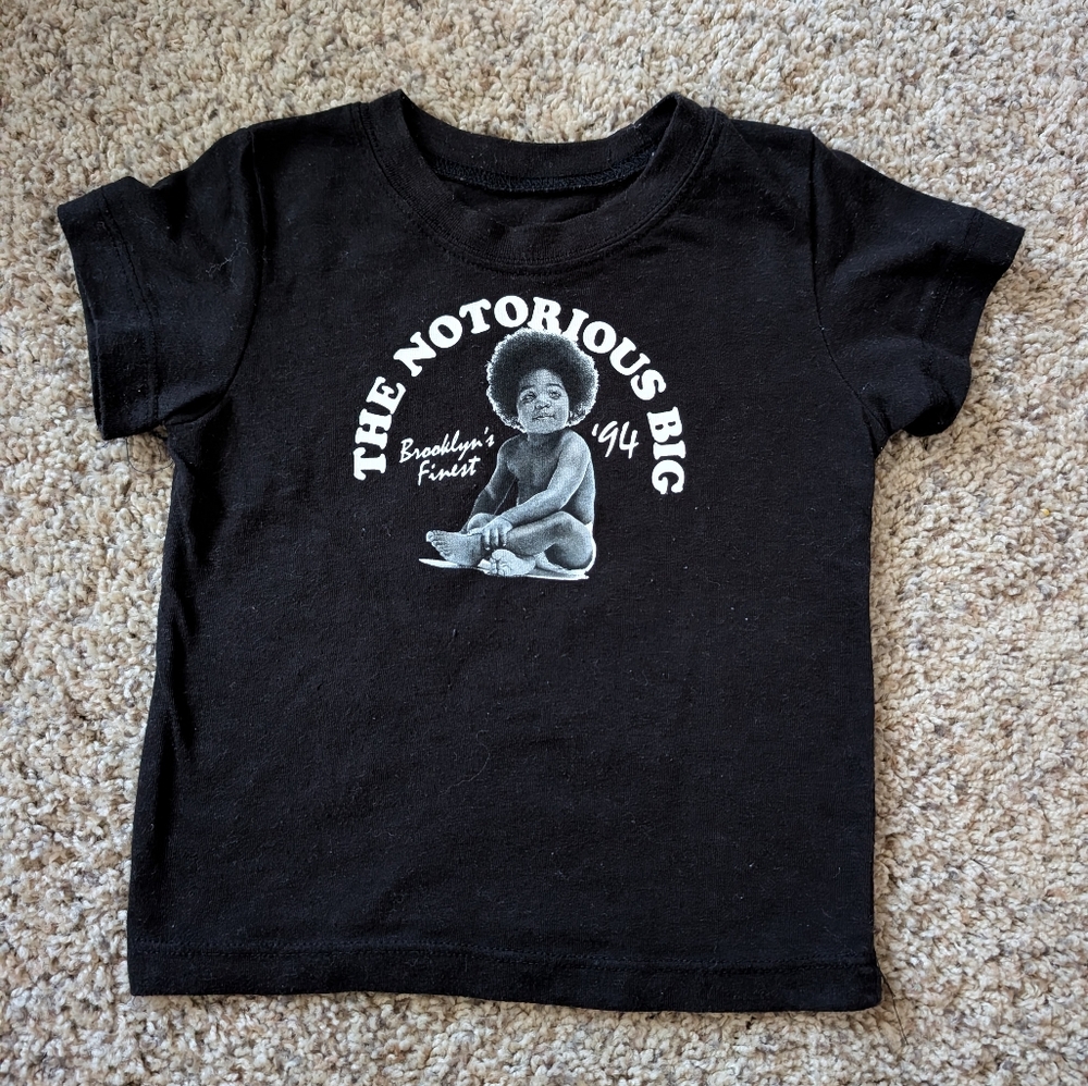 Kids Black Graphic Tee - 'The Notorious Big'